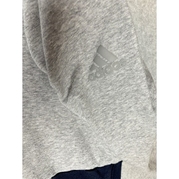 Adidas Men's S2S Kangaroo Grey Blue Pullover Hoodie Sweatshirt Zip Sides Small - Picture 8 of 15